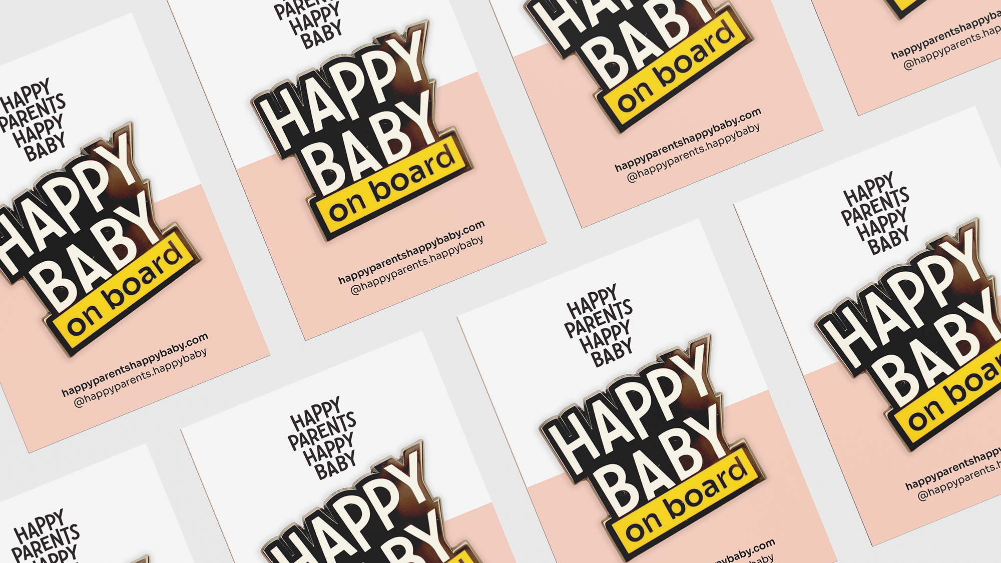 Happy Baby on Board Badge - Happy Parents Happy Baby